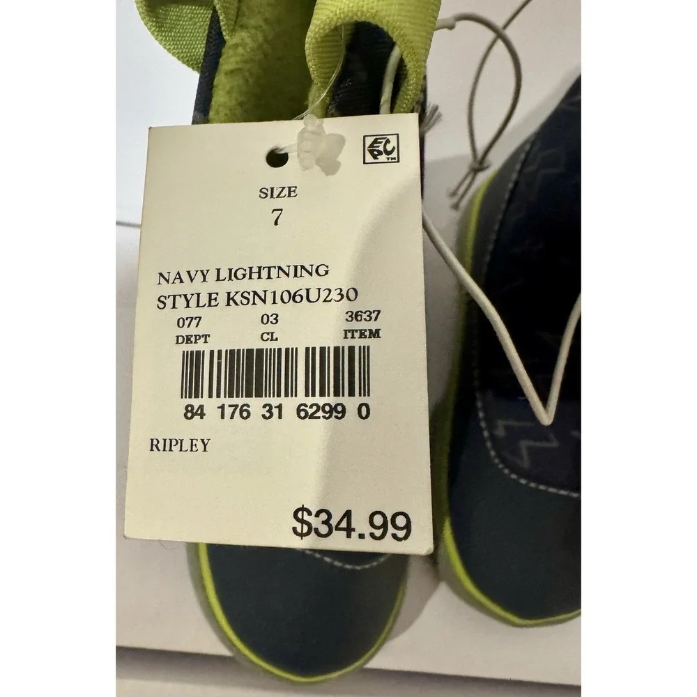 See Kai Run Basics Ripley Boots Toddler Size 7 US/UK 6/EU 23 Navy Lightning NWT
